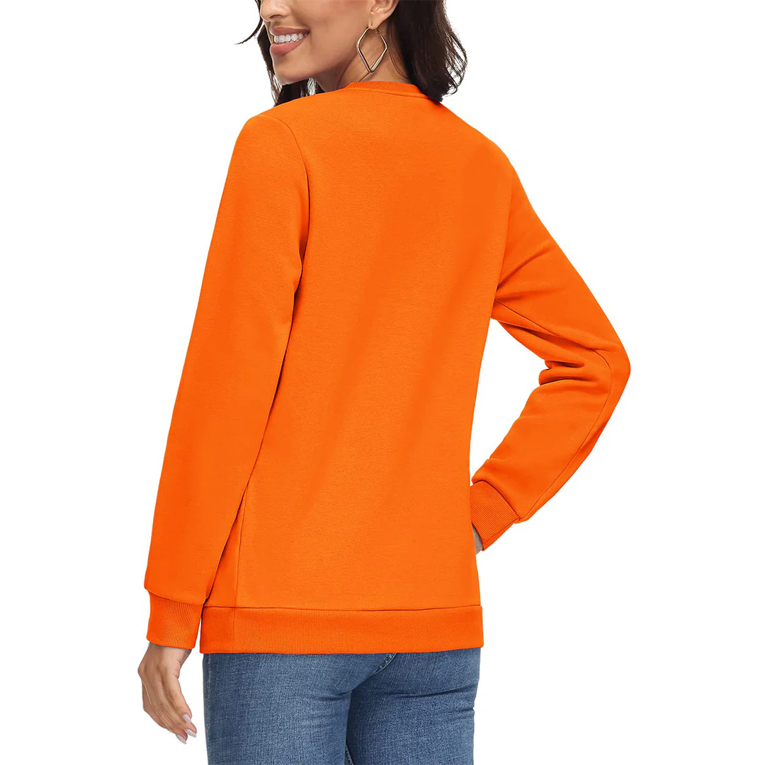 Women's Fleece-Lined Crewneck Casual Sweatshirts