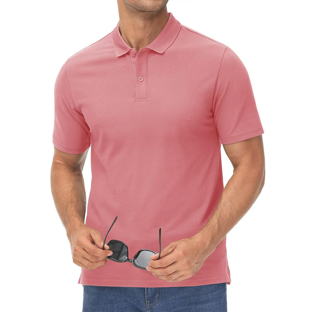 Men's Cooling Summer Casual Pique Polo T-shirts