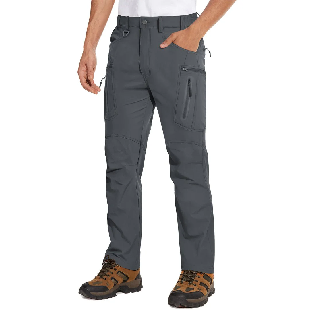 Men's Quick Dry Water Resistant 8 Pockets Cargo Hiking Pants