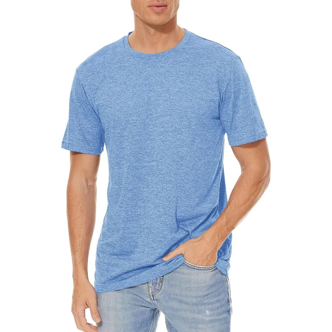 Men's Quick-Dry Solid Round Neck T-shirt