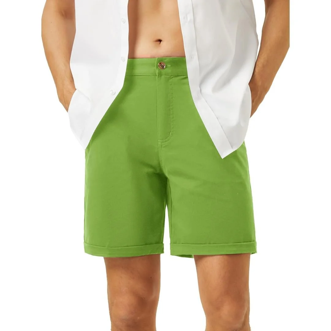 Men's Classic Stretch Chino Shorts with Pockets