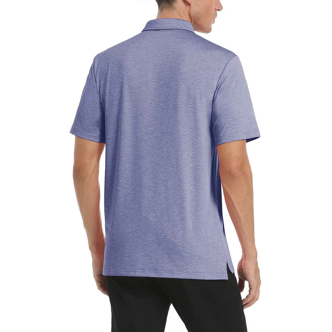 Men's Polo Quick Dry 3 Buttons T-Shirt with Pockets