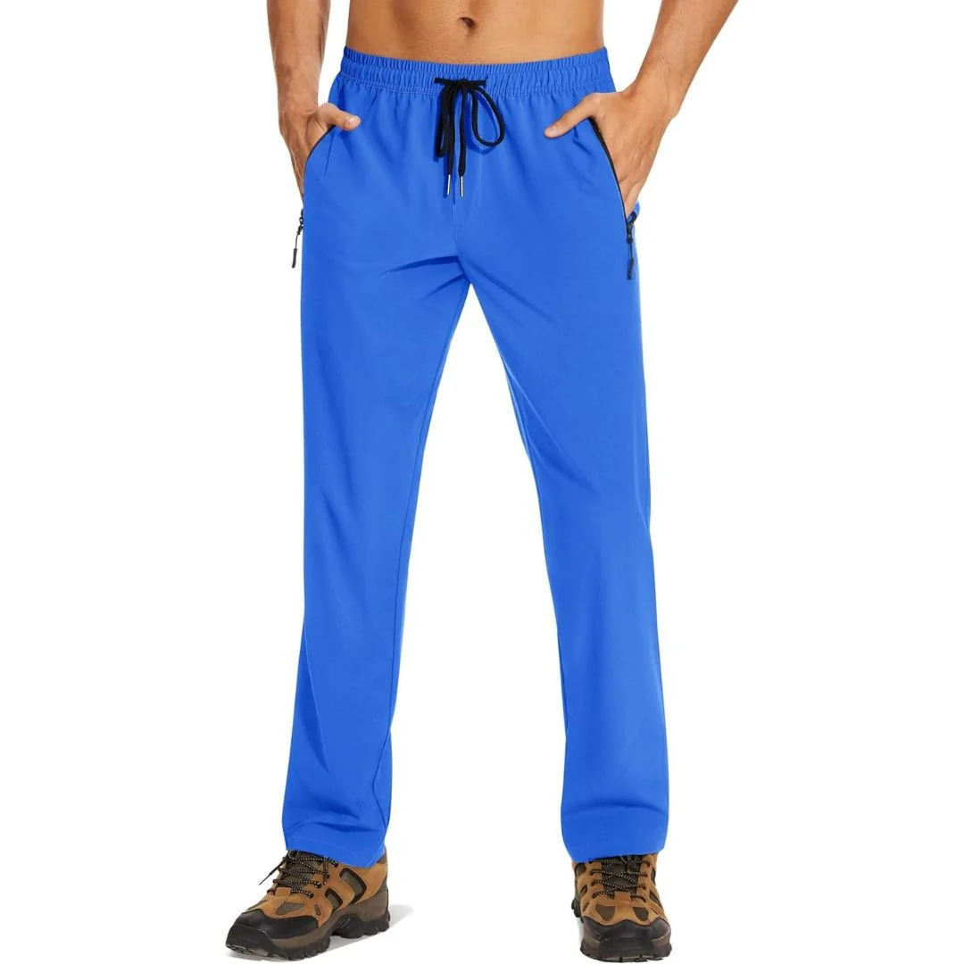 Mens Casual Pants Lightweight Quick Dry Water Resistant Joggers with Pockets