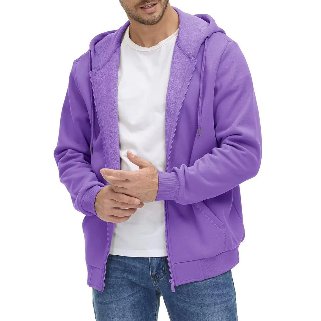 Men's Full Zip-Up Casual Active Hoodie