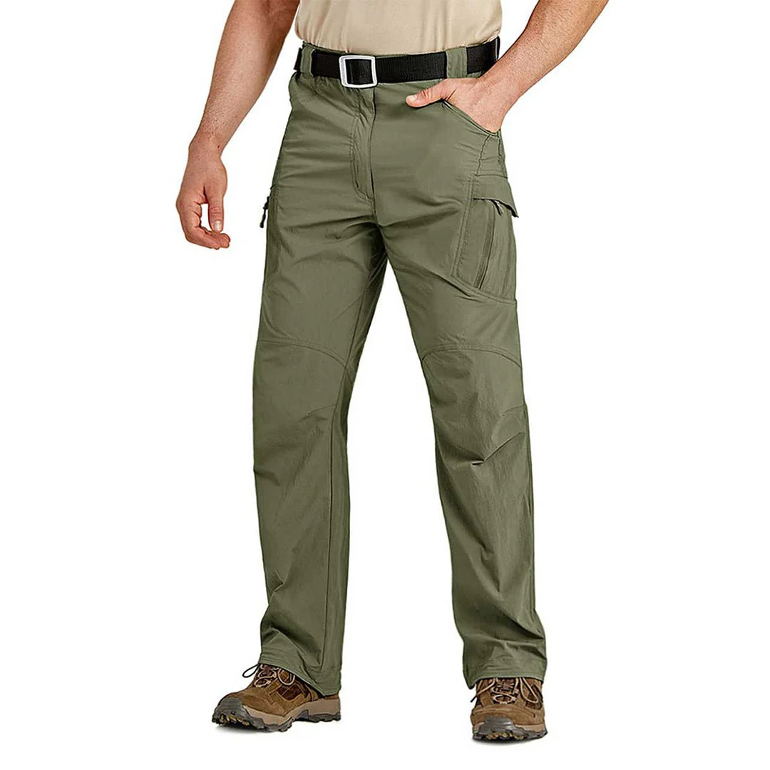 Men's Water Repellent Cargo Military Pants with 8 Pockets