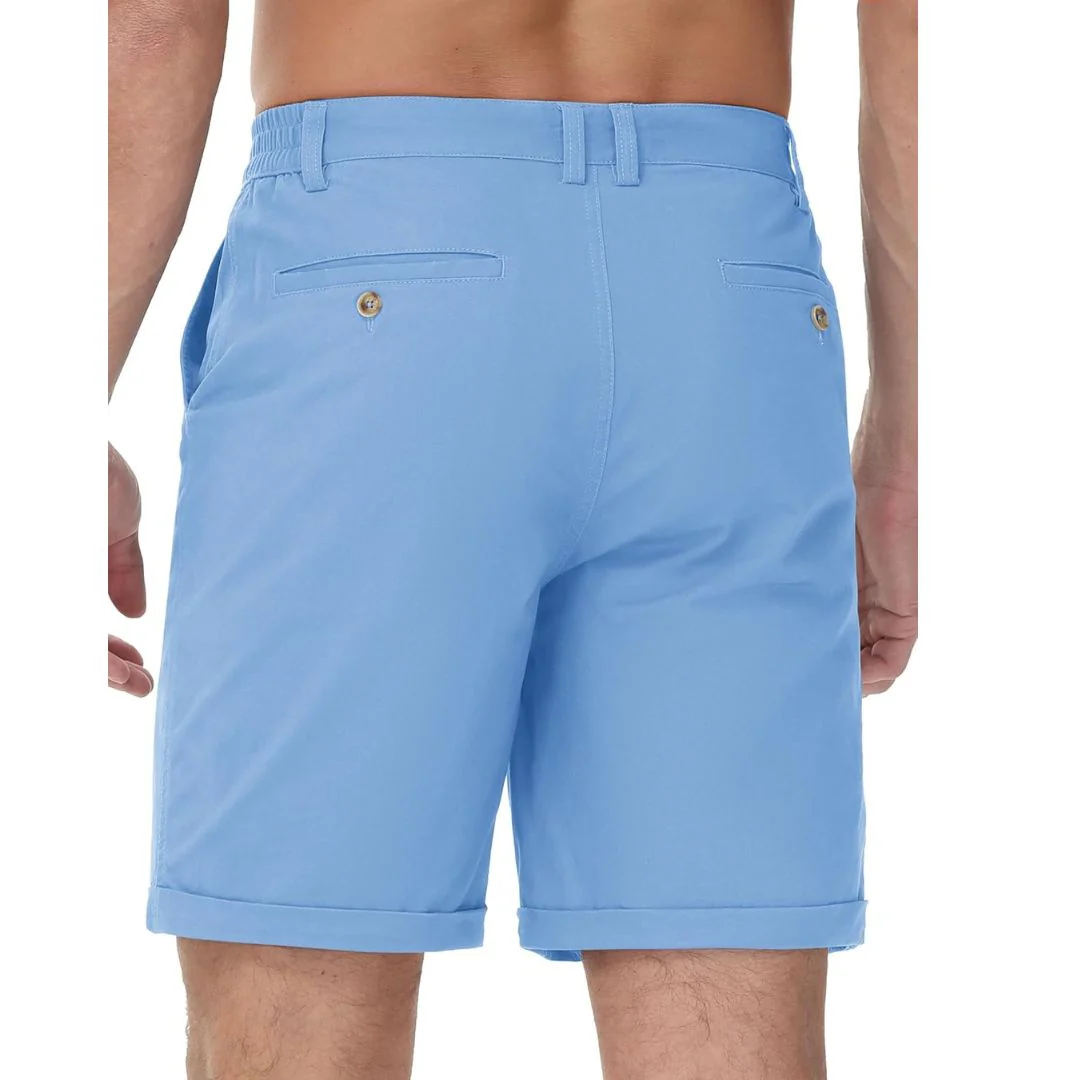 Men's Classic Stretch Chino Shorts with Pockets