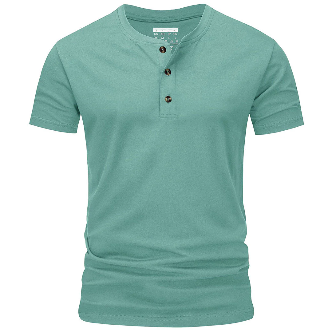 Men's Casual Cotton Henley Shirts