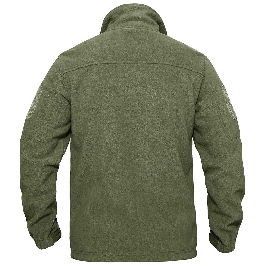 Men's Tactical Fleece Jackets Full Zip Coat with Multi Pockets
