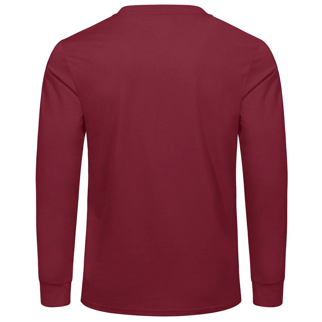 Men's Cotton Henley Moisture Wicking Casual Shirts Long Sleeve