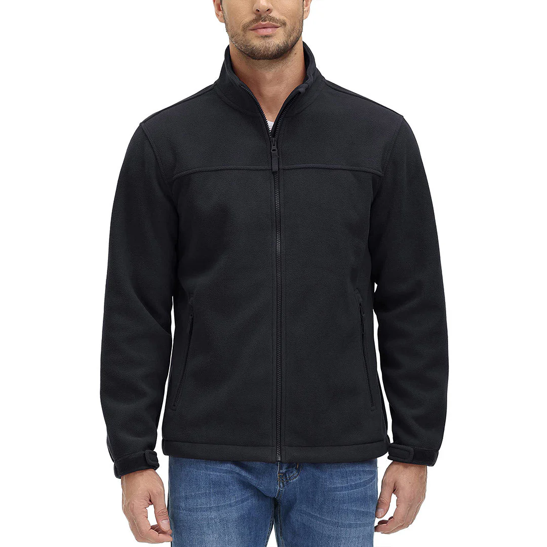 Men's Lightweight Full Zip Casual Fleece Jacket