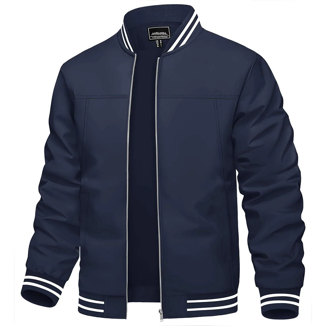Men's Lightweight Windbreaker Full-Zip Bomber Jackets
