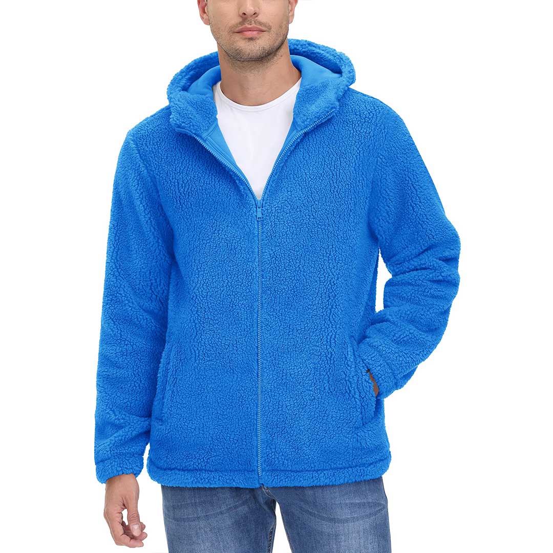 Men's Fleece Hoodies Sherpa Jackets Winter Thermal Coats