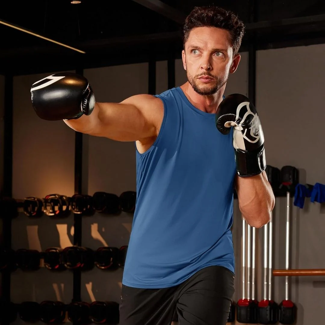 Men's UPF 50+ Sleeveless Quick Dry Gym Tank Tops