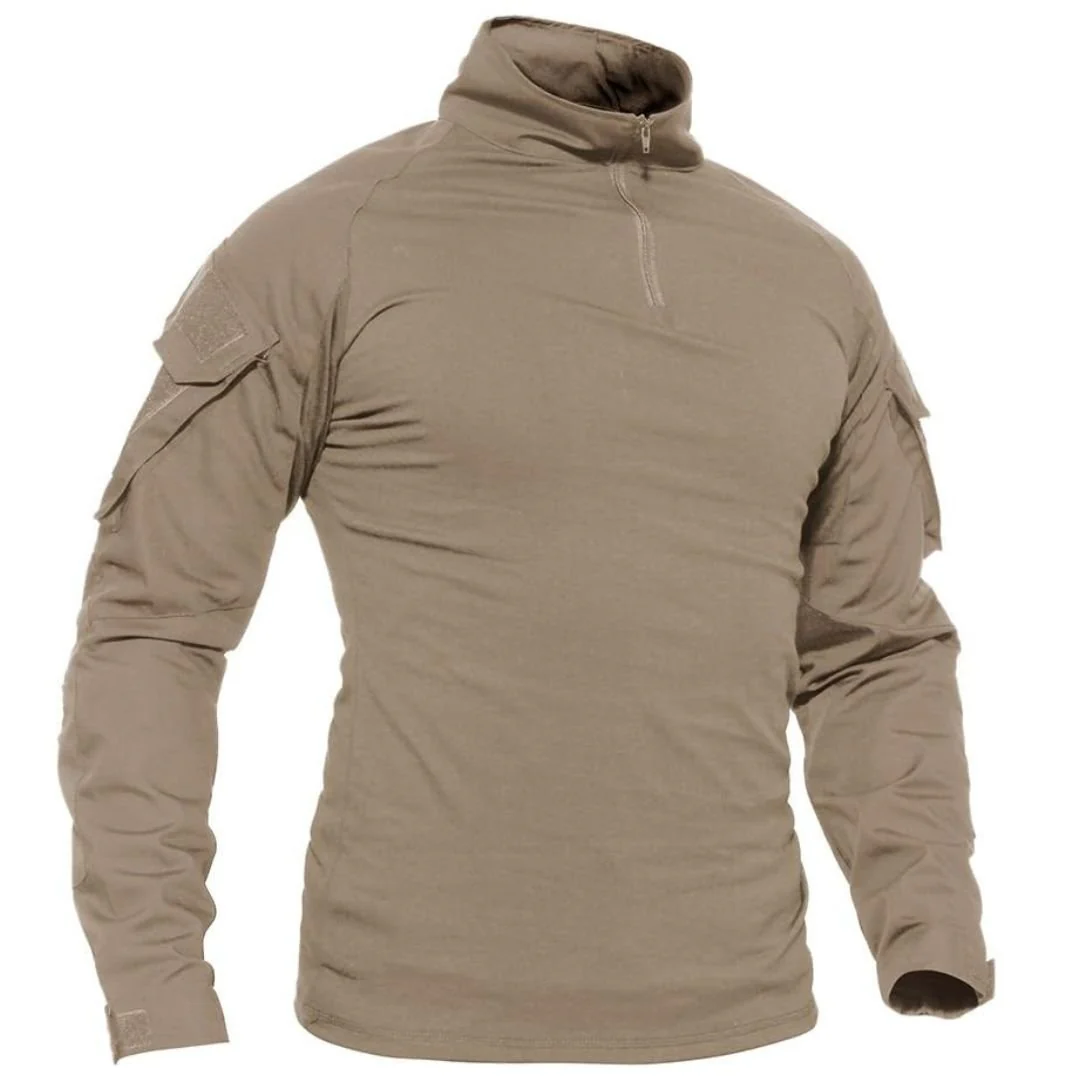 Men's Tactical 1/4 Half Zip Sweatshirt Assault Design Combat Shirt