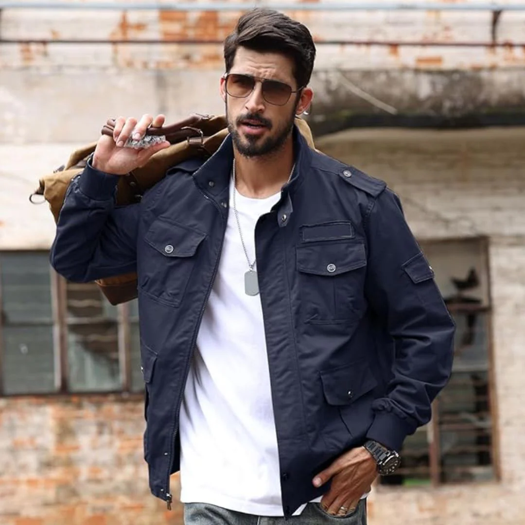 Men's Cargo Jackets Military Jackets with Multi Pockets