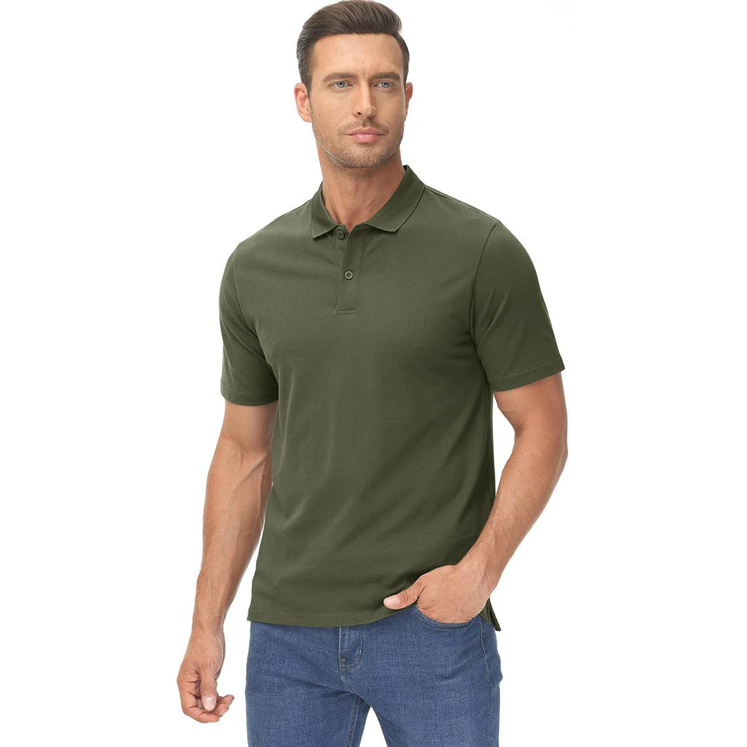Men's Cooling Summer Casual Pique Polo T-shirts