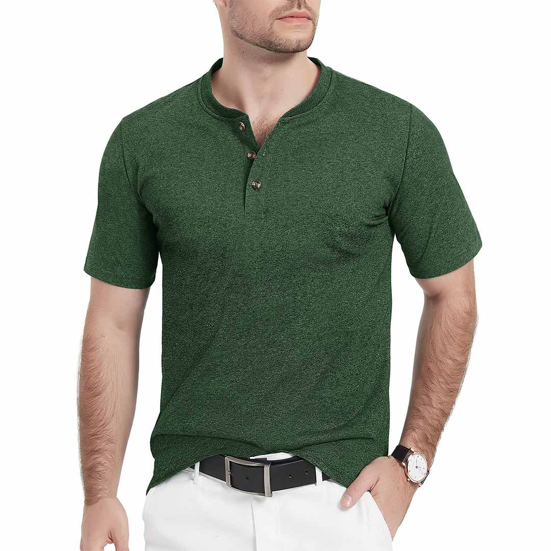 Men's Casual Cotton Henley Shirts