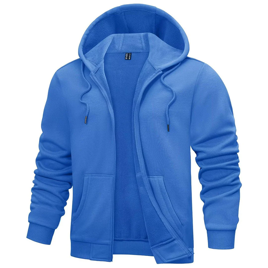 Men's Full Zip-Up Casual Active Hoodie
