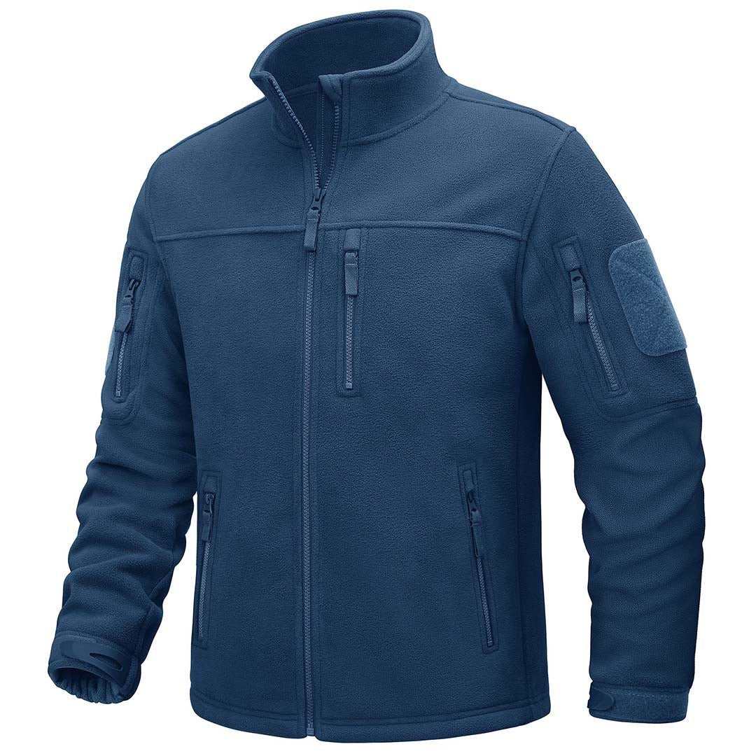 Men's Tactical Fleece Jackets Full Zip Coat with Multi Pockets
