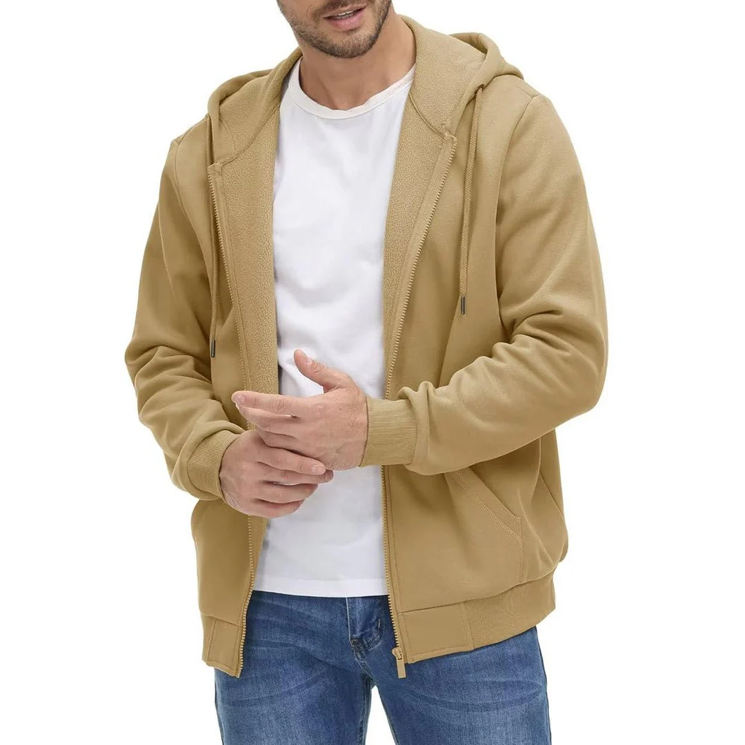 Men's Full Zip-Up Casual Active Hoodie