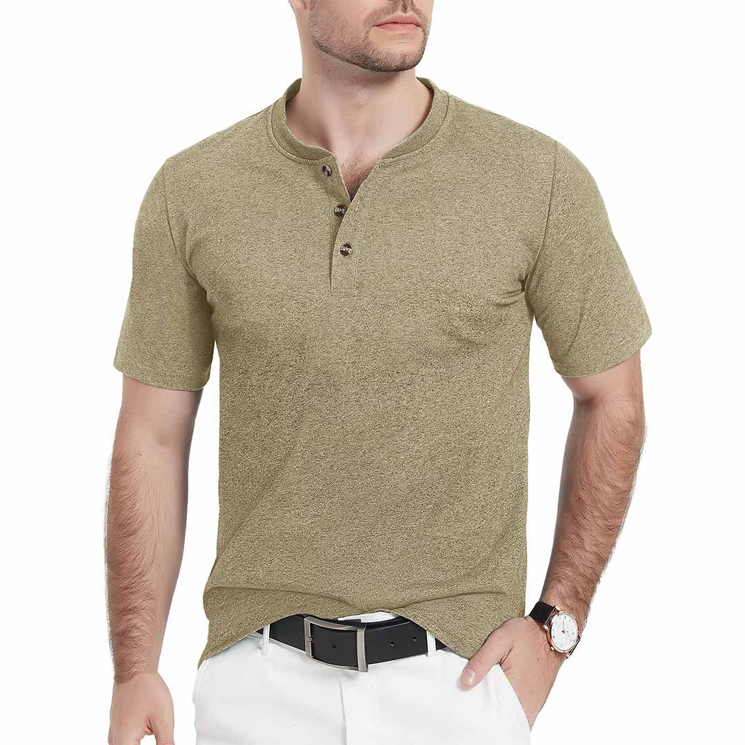 Men's Casual Cotton Henley Shirts
