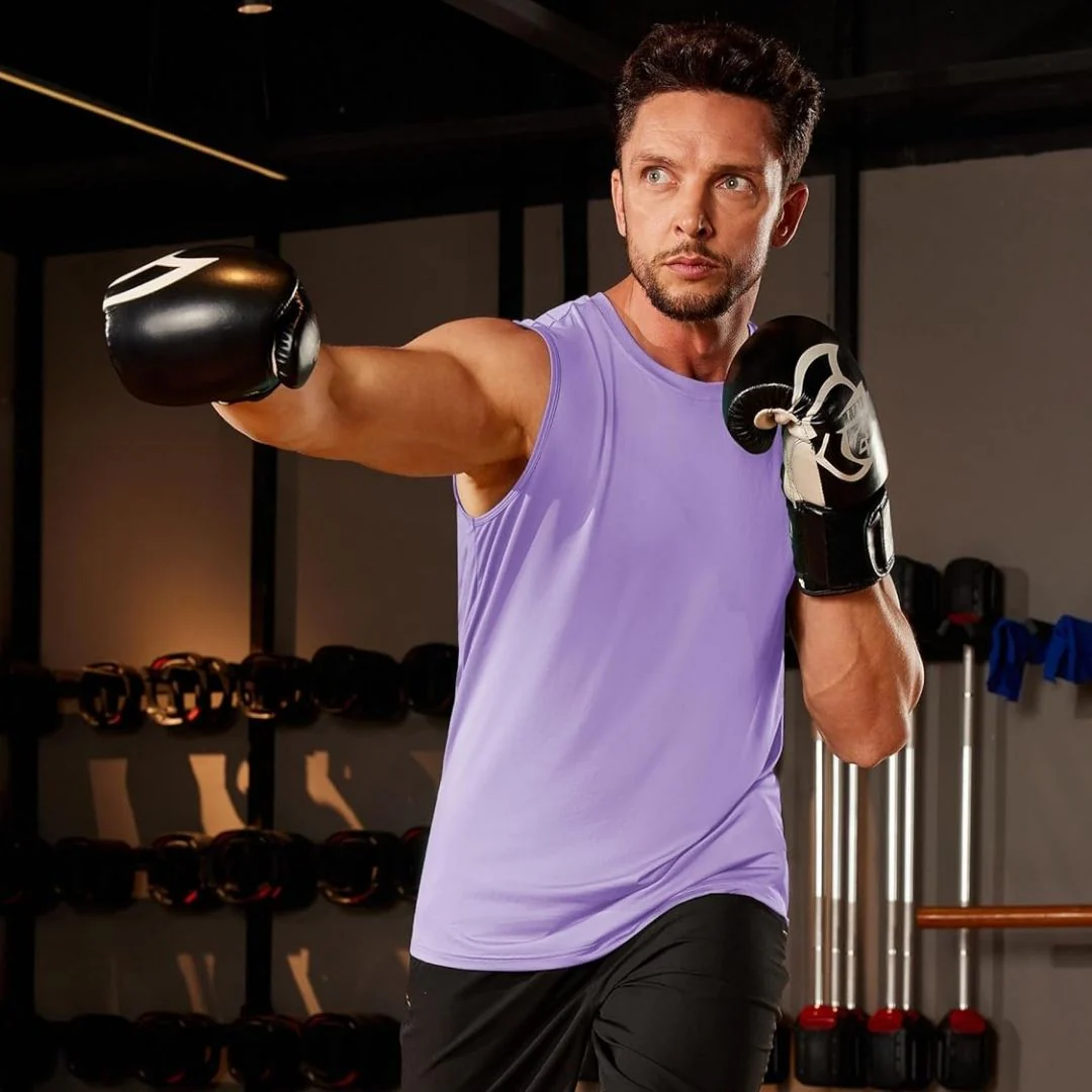 Men's UPF 50+ Sleeveless Quick Dry Gym Tank Tops