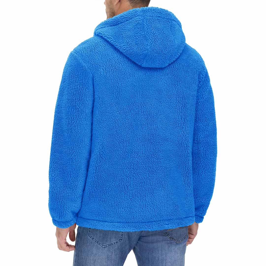 Men's Fleece Hoodies Sherpa Jackets Winter Thermal Coats