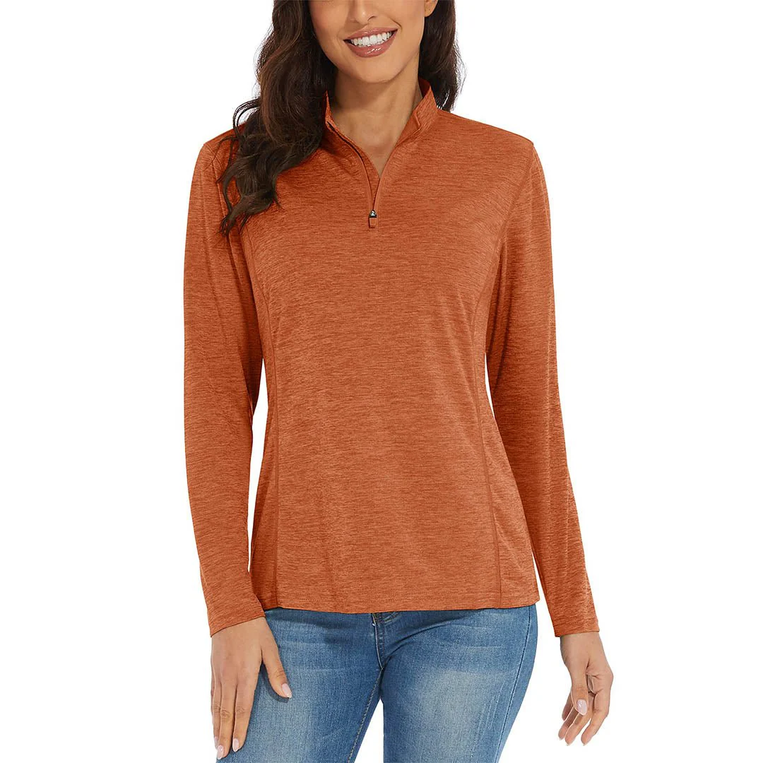 Women's UPF 50+ 1/4 Zip Quick Dry Hiking Shirts