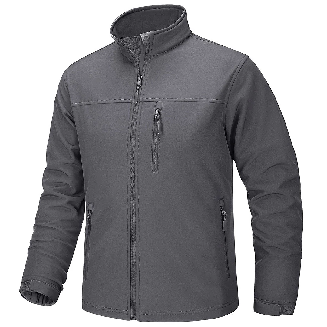 Men's Softshell Fleece Lined Water Resistant Outdoor Tactical Jackets