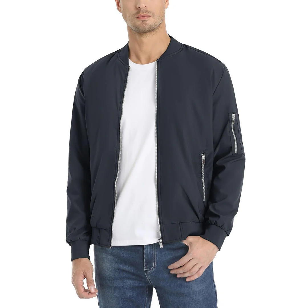 Men's Bomber Zip Pockets Outdoor Sport Jackets