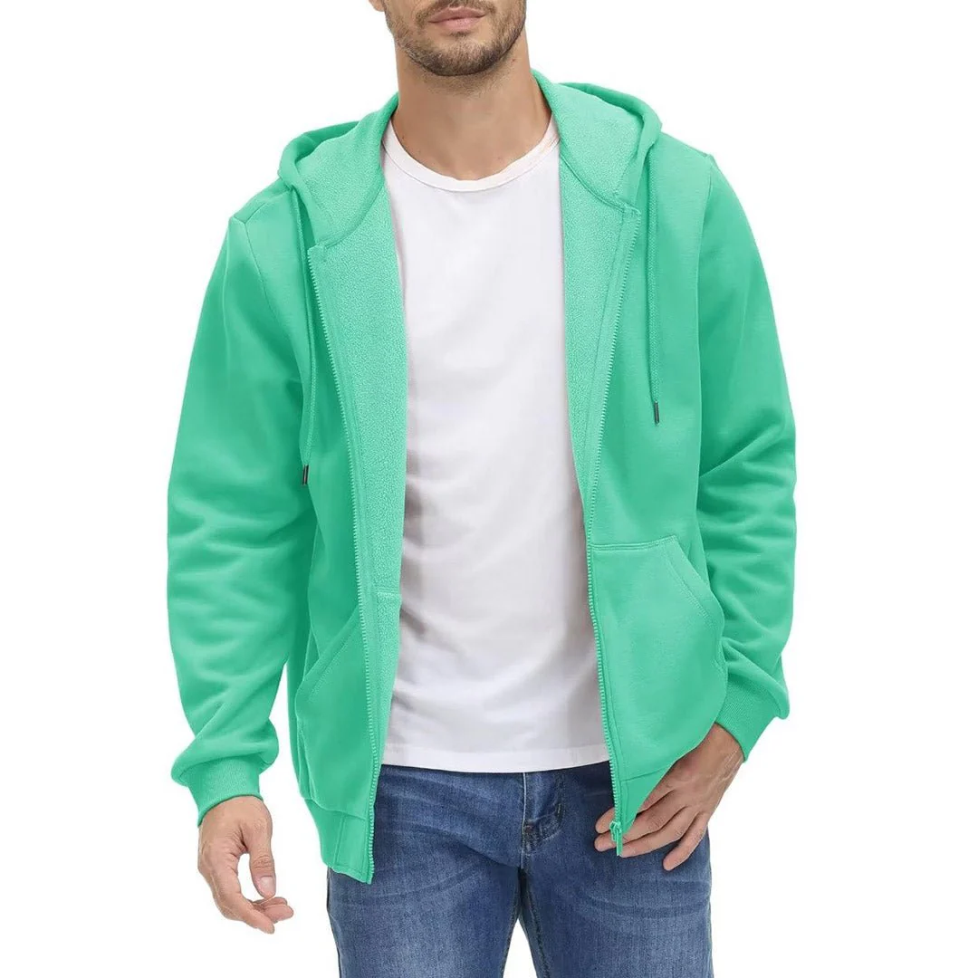 Men's Full Zip-Up Casual Active Hoodie