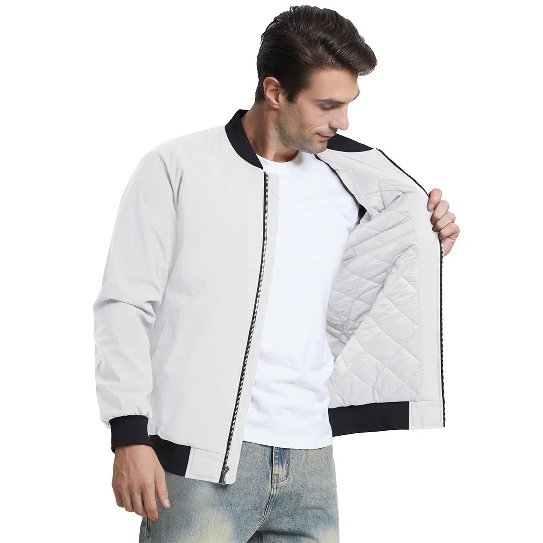 Men's Water-Resistant Windproof Bomber Casual  Jackets