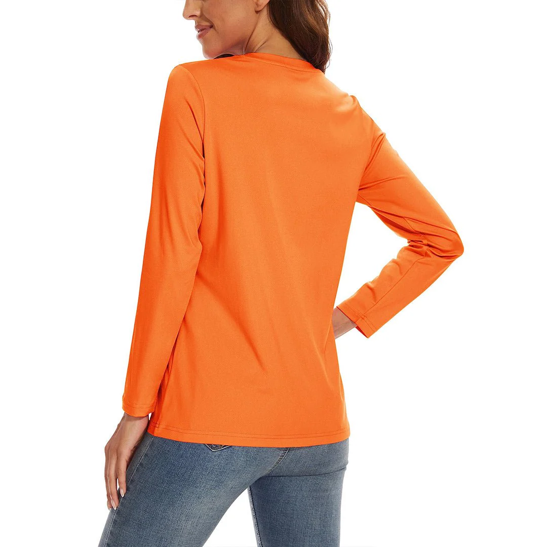 Women's UPF 80+ Quick Dry Crew Neck Long Sleeve T-Shirts