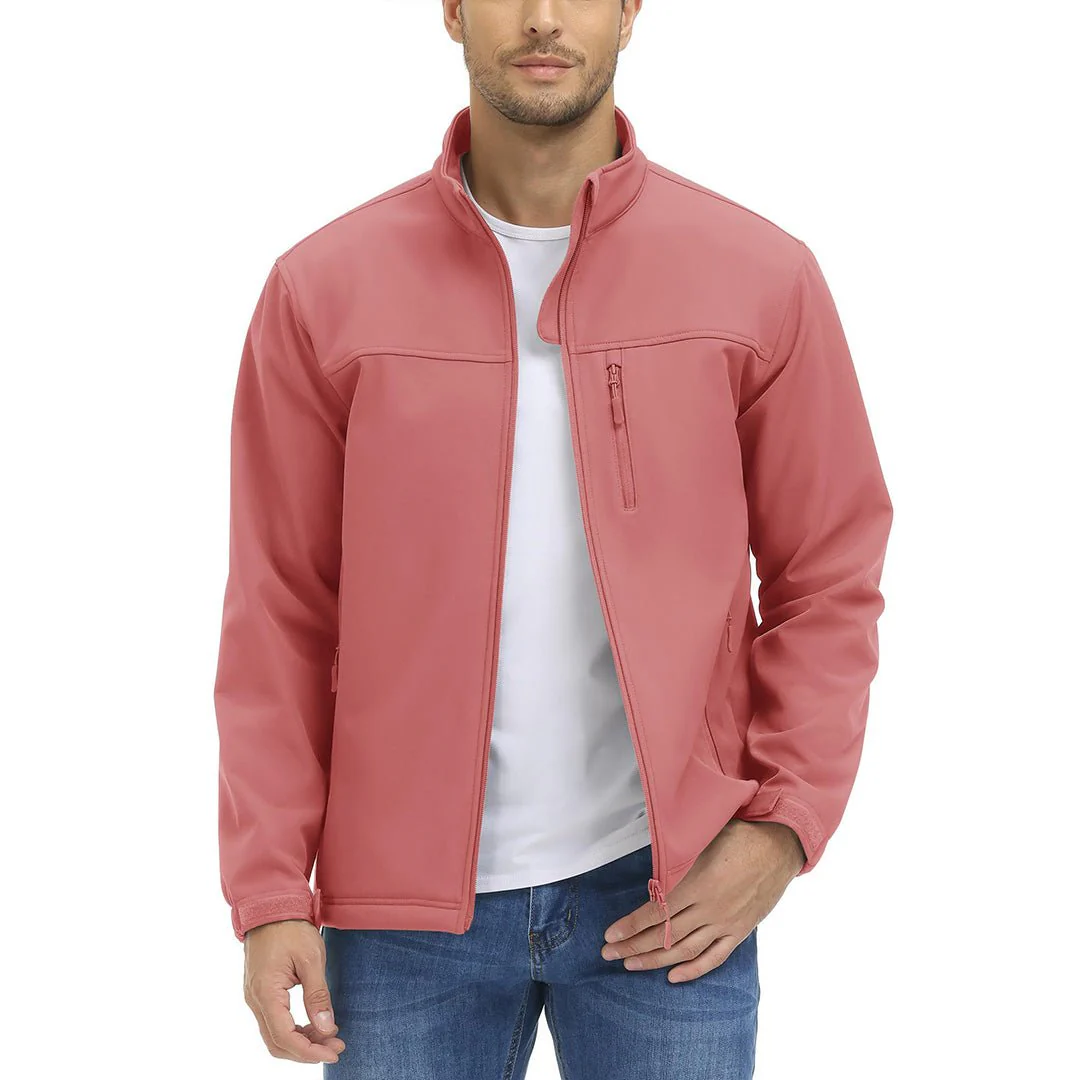 Men's Softshell Fleece Lined Water Resistant Outdoor Tactical Jackets