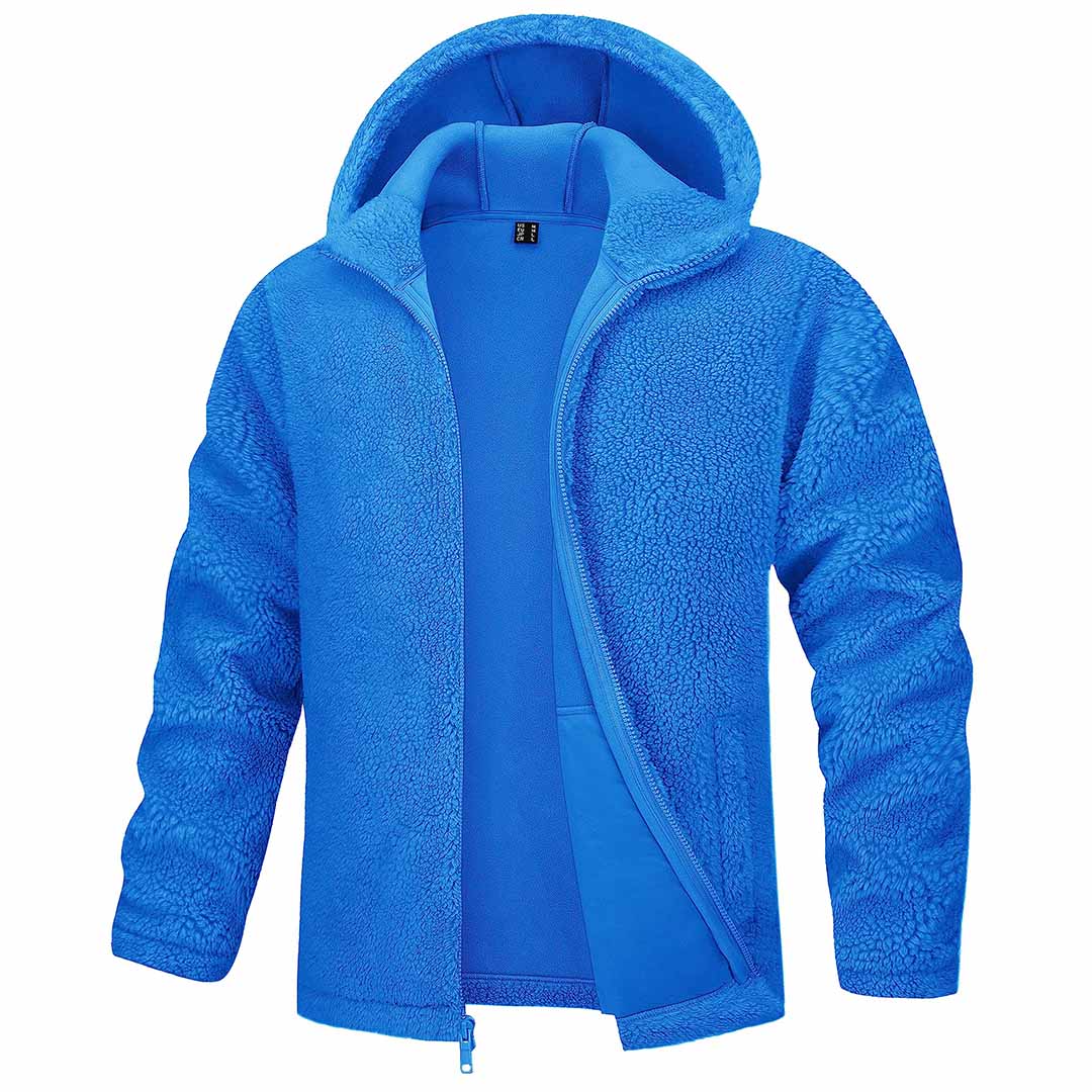 Men's Fleece Hoodies Sherpa Jackets Winter Thermal Coats