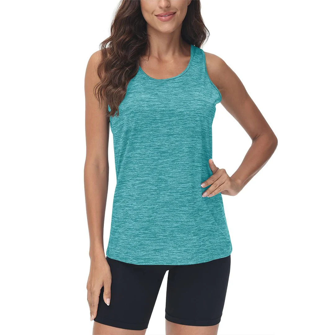 Women's Lightweight Athletic Yoga Crewneck Tank Tops
