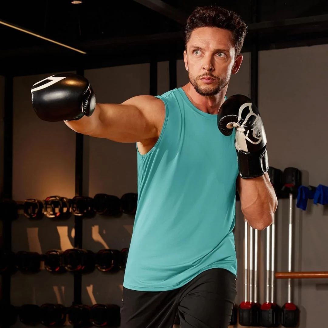 Men's UPF 50+ Sleeveless Quick Dry Gym Tank Tops