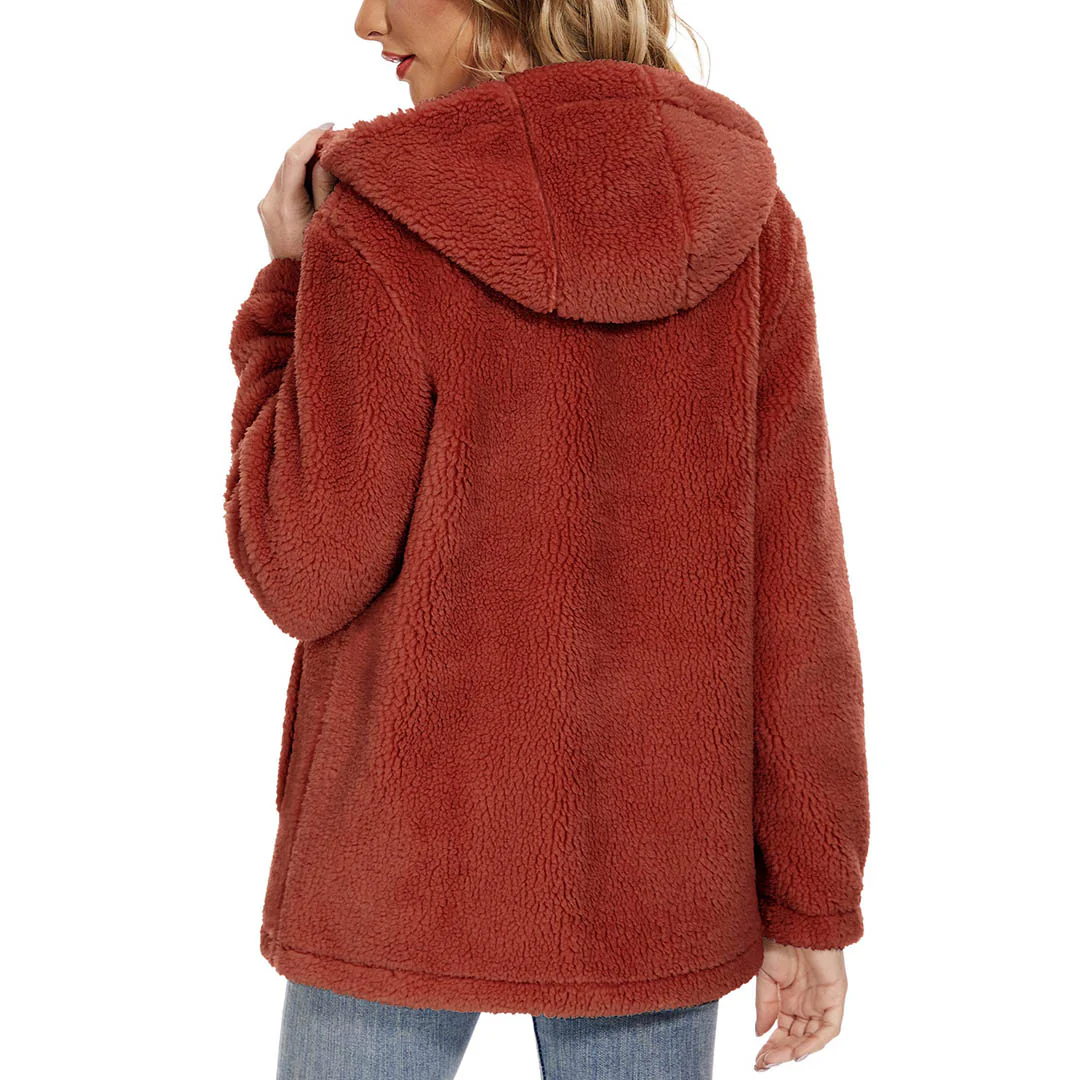 Women's Fuzzy Sherpa Fleece Fluffy Jackets