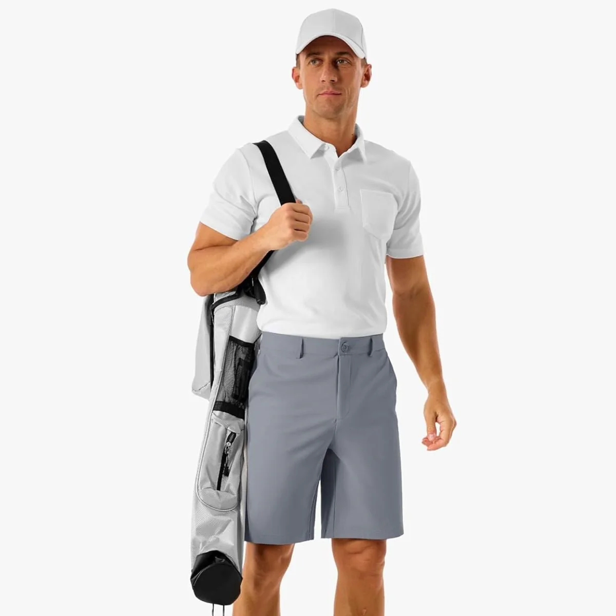 Men's Golf Quick Dry Casual Flat Front Shorts with 4 Pockets