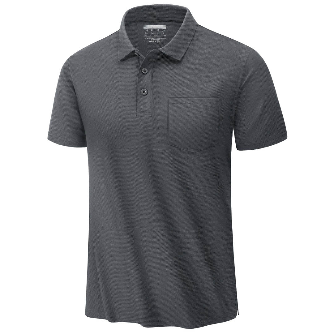 Men's Moisture Wicking Golf Polo Shirts with Pocket