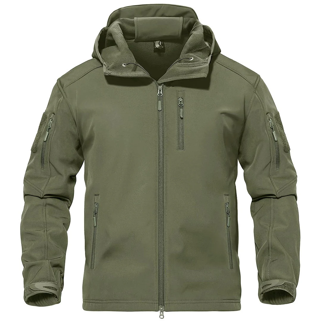 Men's Tactical Jacket with Hood Softshell Coat