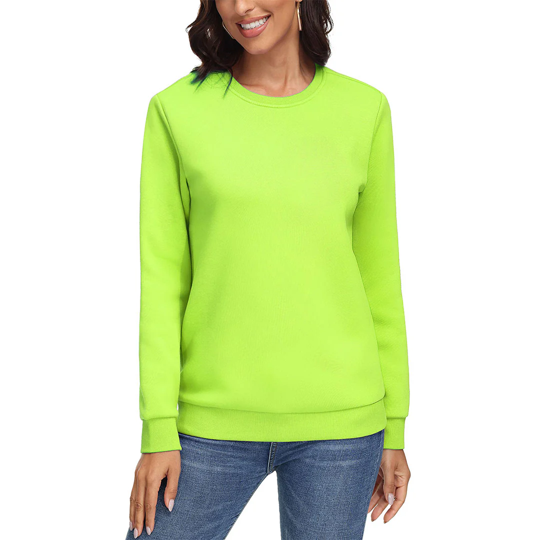 Women's Fleece-Lined Crewneck Casual Sweatshirts