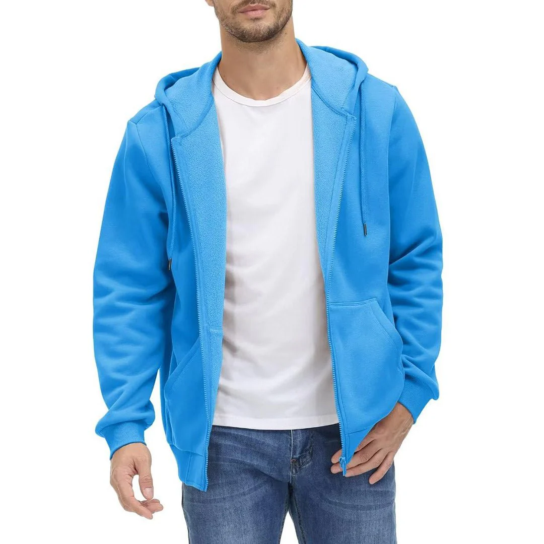Men's Full Zip-Up Casual Active Hoodie