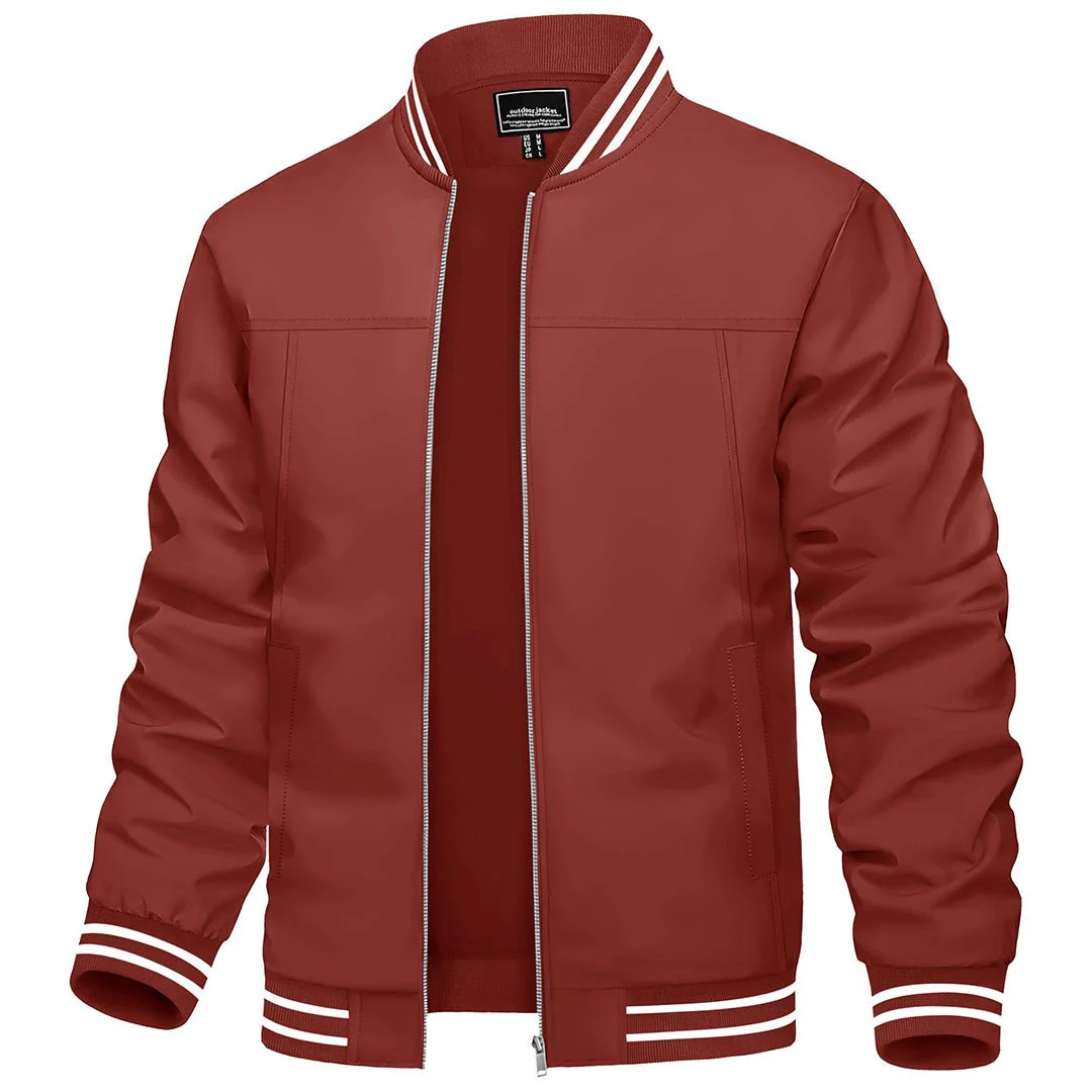 Men's Lightweight Windbreaker Full-Zip Bomber Jackets