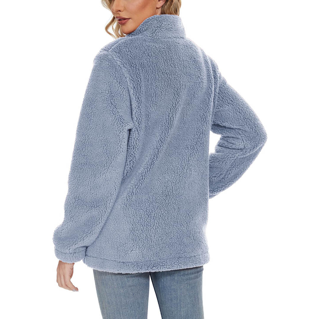Women's Sherpa Fleece Full Zip Fuzzy Jackets