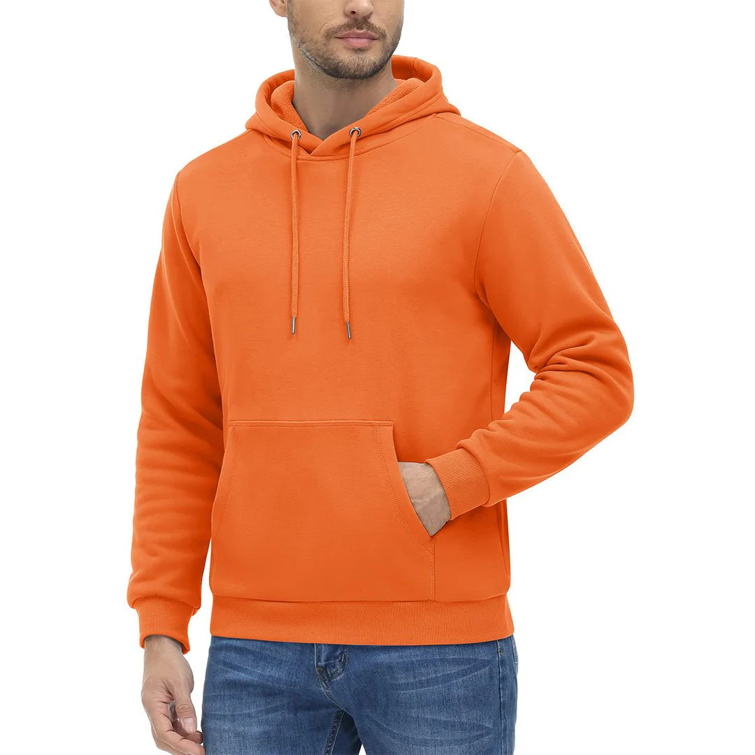Men's Pullover Fleece Zip Up Hoodie Cotton Casual Lightweight Sweatshirt