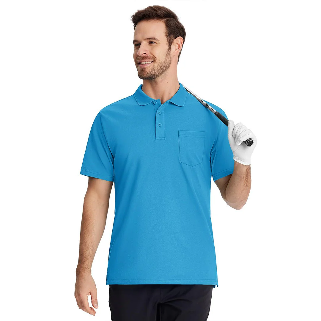 Men's Moisture Wicking Golf Polo Shirts with Pocket