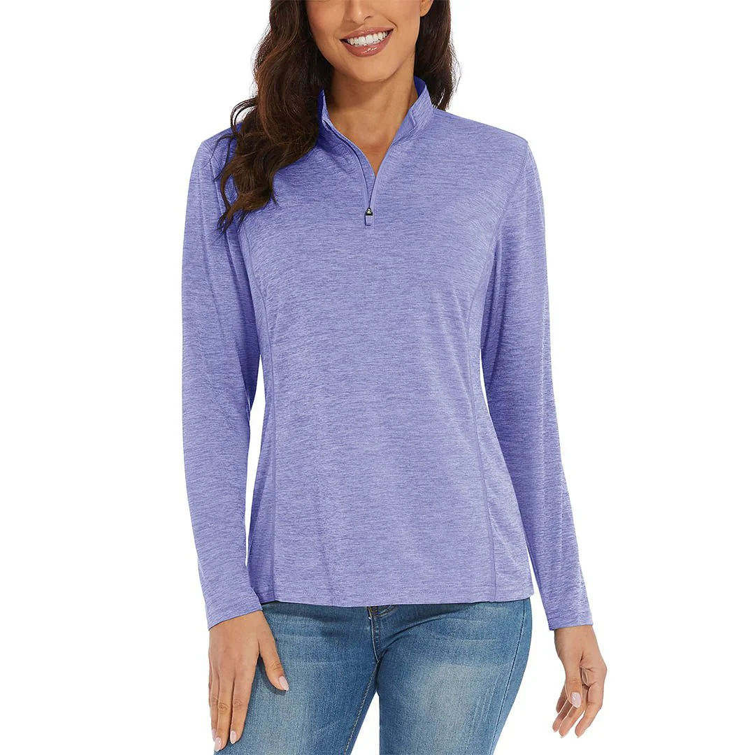 Women's UPF 50+ 1/4 Zip Quick Dry Hiking Shirts