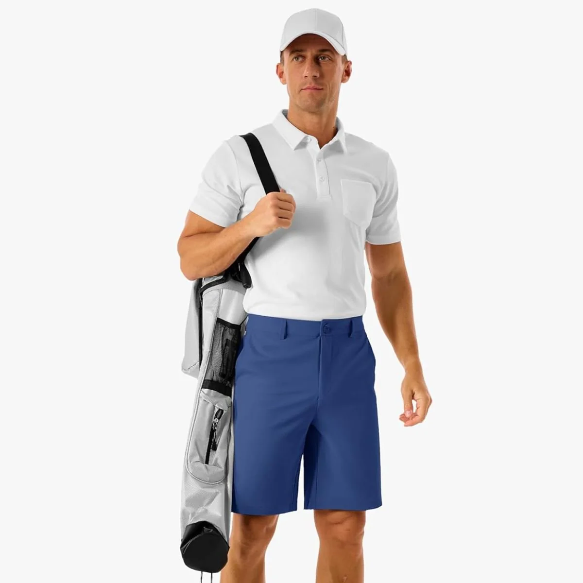 Men's Golf Quick Dry Casual Flat Front Shorts with 4 Pockets