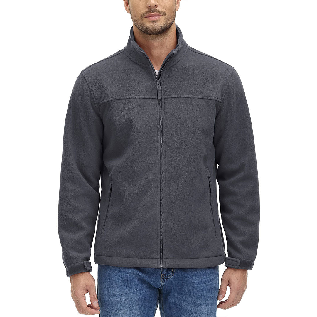 Men's Lightweight Full Zip Casual Fleece Jacket